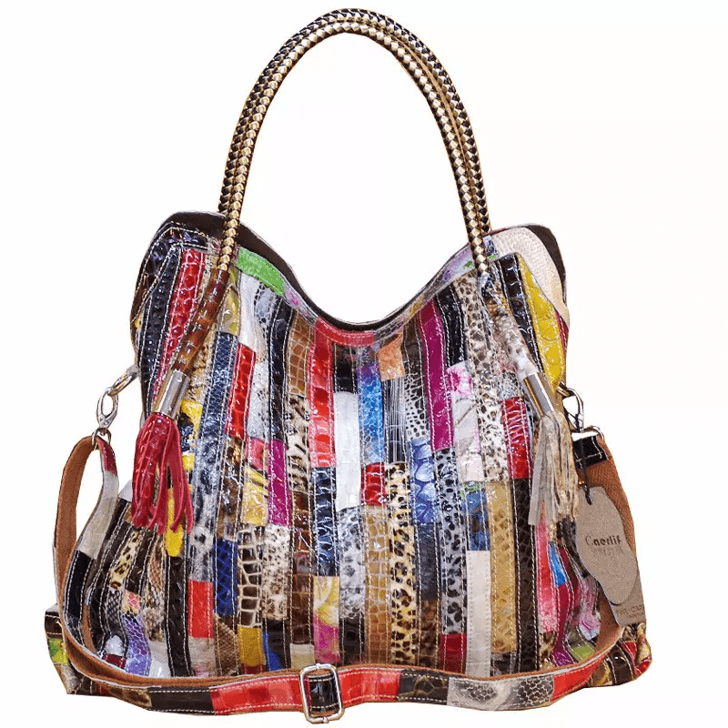 40*10*39cm / colors Colorful snake pattern real leather handbags crossbody shoulder handbags for women luxury custom logo woman handbags ladies