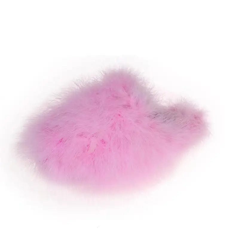 41 / Pink 2022 Latest Fashion High Quality Solid Women's Fashion Soft Home Fluffy Fuzzy shoes Mongolian fur Slippers