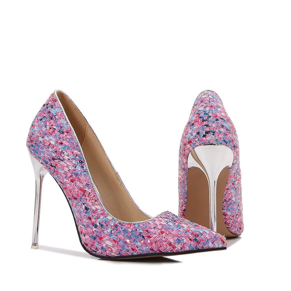 41 / pink sh11363a Sexy Pointed Toe Women Pumps 2023 Lady Wedding Party Shoes PU Leather Quality High Heels Drop Shipping