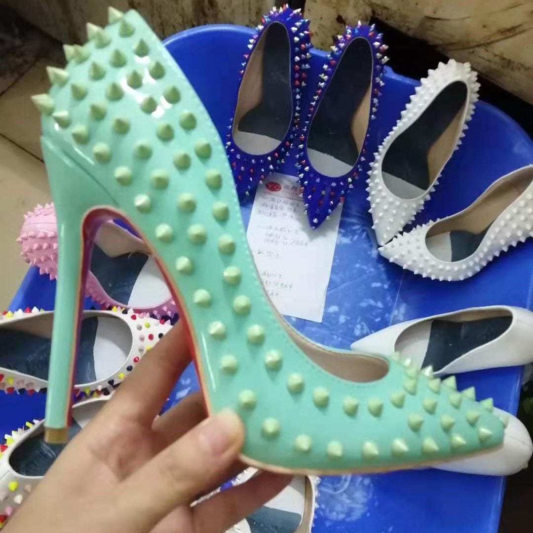 42 / 1 TX Spring and autumn all-match stilettos large size pointed toe multicolor high heel women's fashion single shoes stiletto