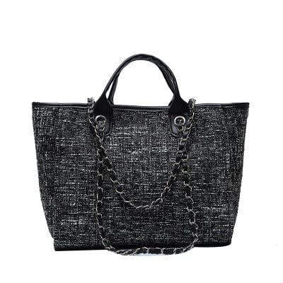 42*27*17cm / black New style canvas shoulder bag fashion big handbag high quality bucket bag crossbody bag for ladies