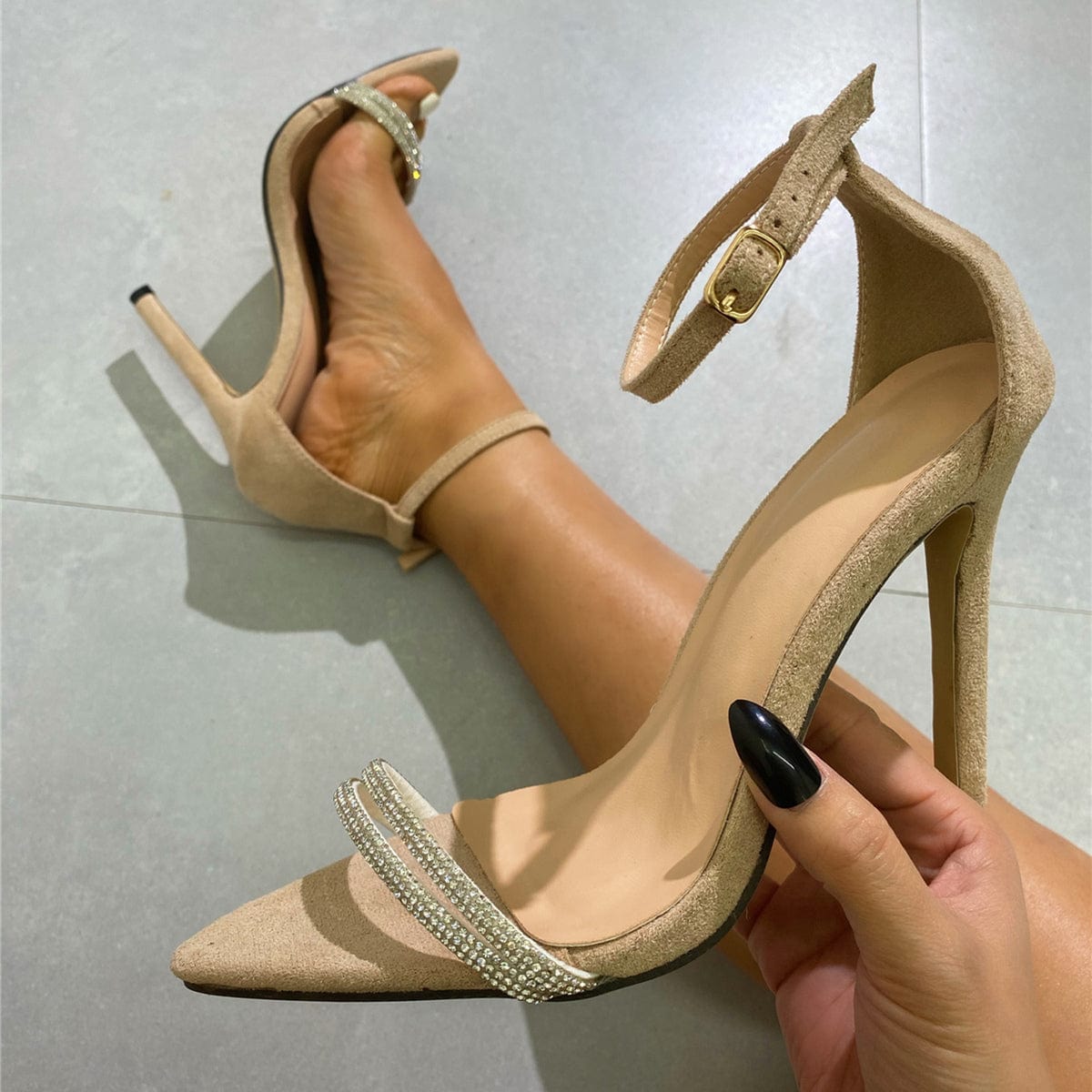 42 / apricot Shoes Women Slippers 2023 New High Heels Women's Red Sandals Heel Summer Fashion Sandales Femmes