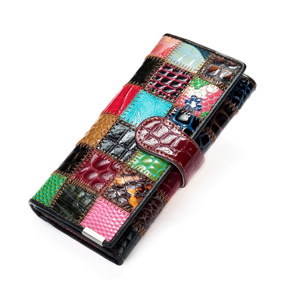 4202-colorful-FX WESTAL 4203 Women's Clutch Wallet with Long Zipper Boho Purses Coins and Cards Hasp Coin Wallet Designer Women Ladies Wallet