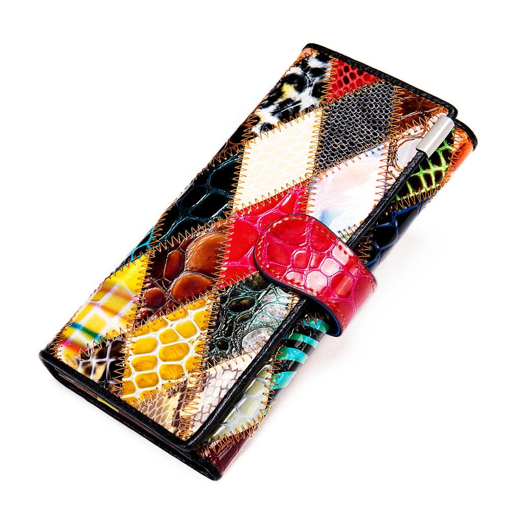 4202-colorful-LX WESTAL 4203 Women's Clutch Wallet with Long Zipper Boho Purses Coins and Cards Hasp Coin Wallet Designer Women Ladies Wallet