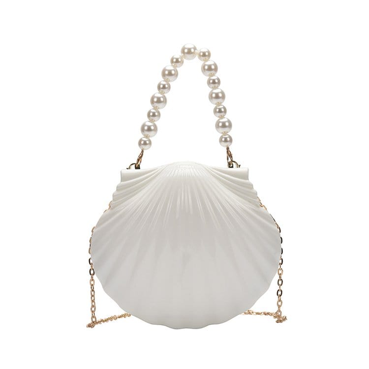 5 2023 Fashion Women Designer Pearl Chain Shell Bags Acrylic Clutch Purse and Hand Bag