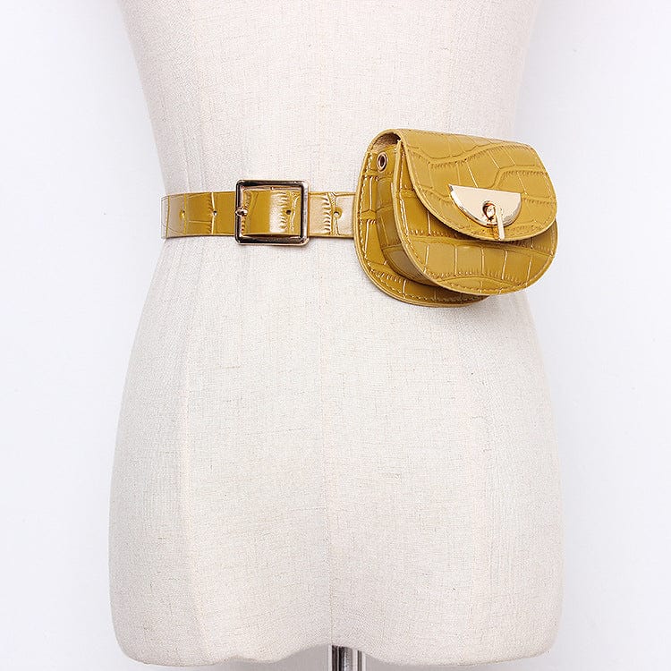 5 Ladies new design stone design belt waist bags female cute small chain sling bags for women pu leather leopard fanny pack