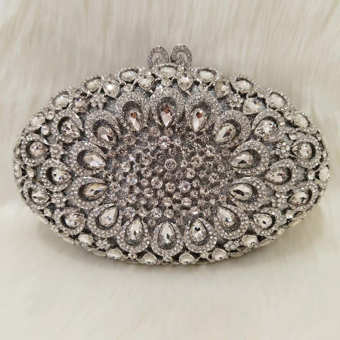 50 2023 New Design Women Cluth Ladies Crystal Evening Bags Two Side Bag Wedding Clutch Purse for Party