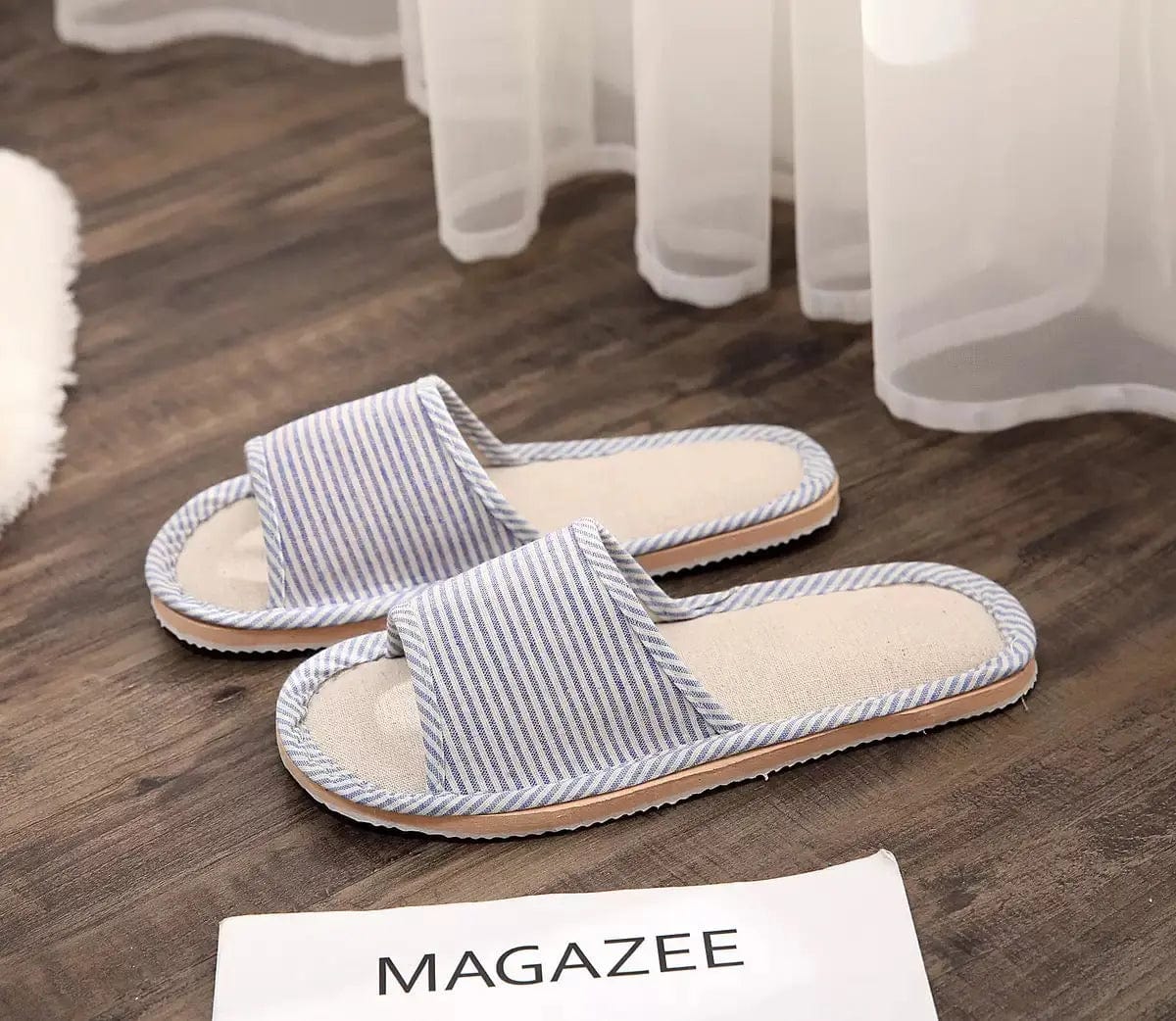 6-7.5 / Fine blue(women) 2022 New Design Amazon Autumn Winter Custom women open toe chinese bedroom slippers for woman and ladies
