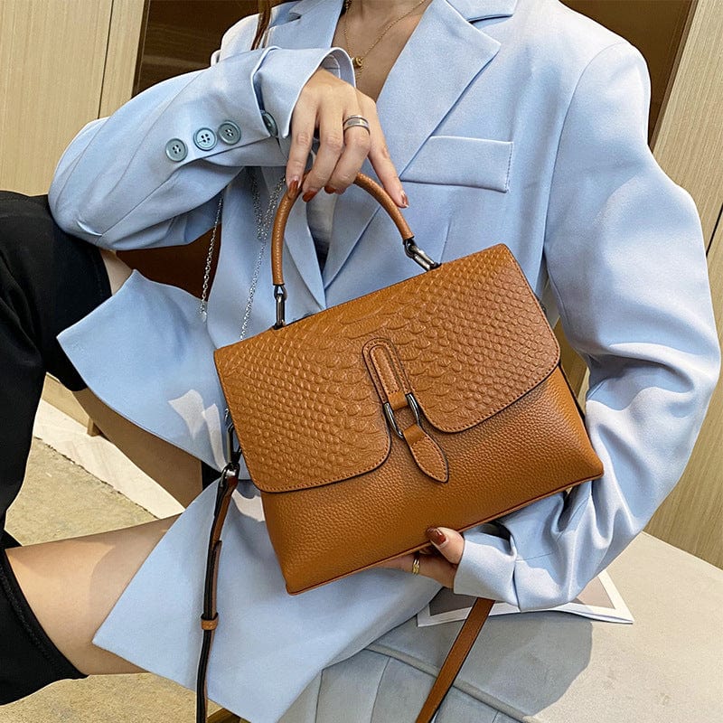6 Colors Trendy 2022 Luxury Handbags for Women Crocodile Pattern Genuine Leather Ladies Crossbody bags Handbags