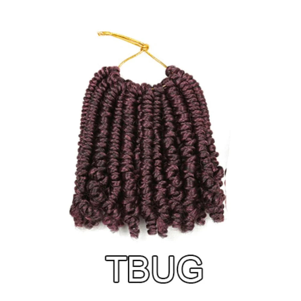 6 Inches / 1B/BUG 6" Natural Crochet Hair Suppliers Colorful Jerry Curl Expression Crochet Braid Short Hair Dreadlocks Kinky Twist For Baby Girl