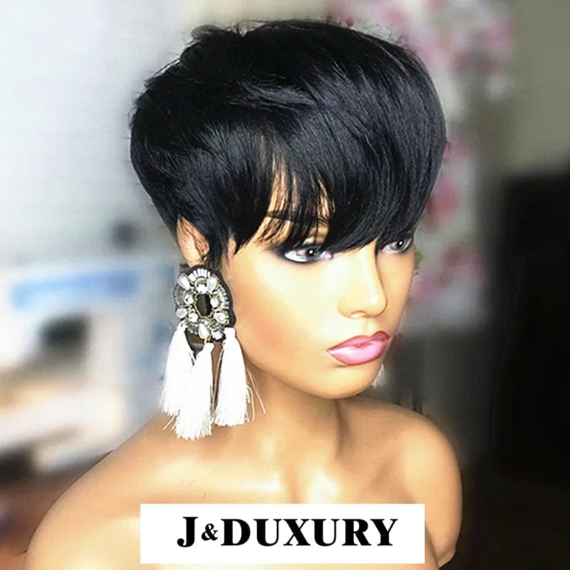 6 Inches / pixie wig cheapest human hair wigs for black women transparent hd full lace human hair wig human hair lace wigs for small heads