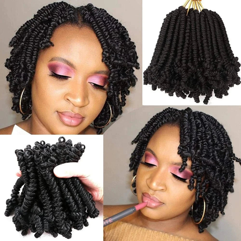 6" Natural Crochet Hair Suppliers Colorful Jerry Curl Expression Crochet Braid Short Hair Dreadlocks Kinky Twist For Baby Girl