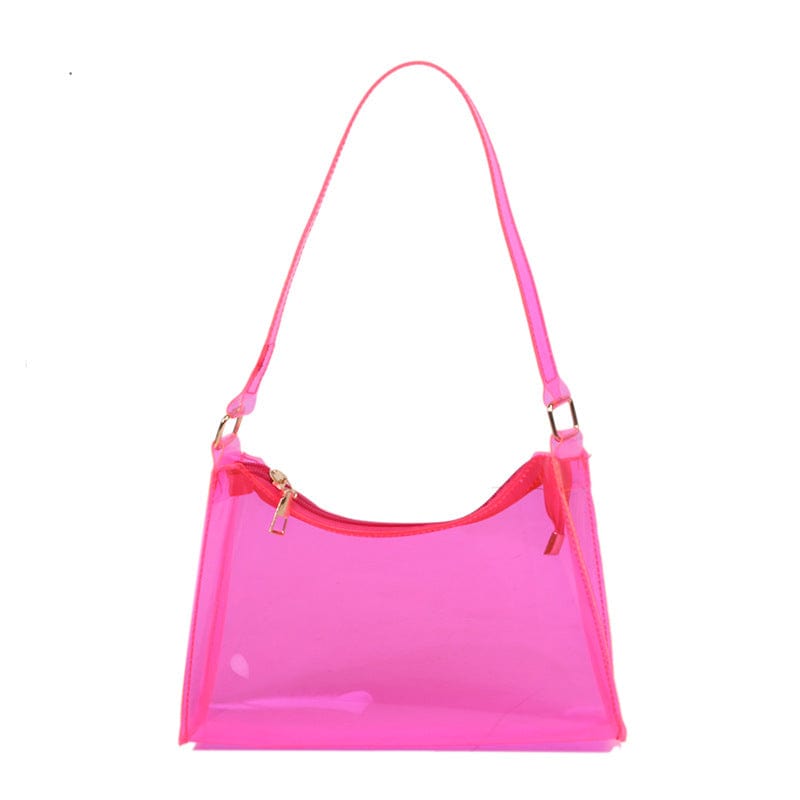 6 Women Beg Custom Plastic Tote Logo Clear Duffle Beach Kid Purse Crossbody Handbag Transparent Holographic Pvc Jelly Underam Bags