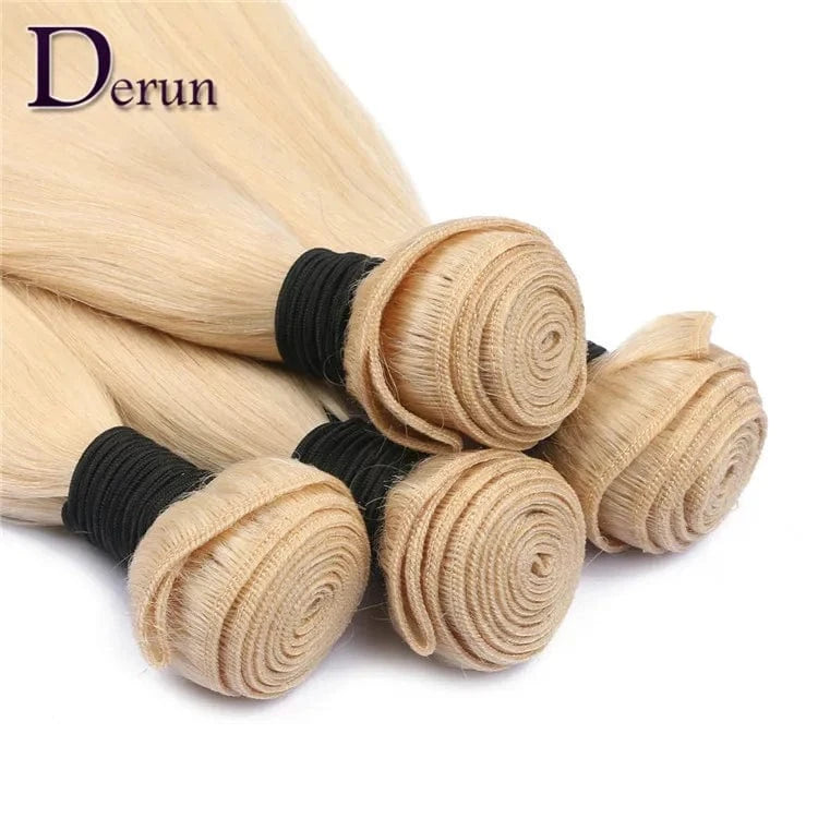 613 Blonde Real Remy Cuticle Aligned Hair Weave Human Hair Extension Virgin Brazilian Hair Bundles