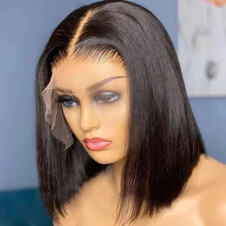 613 Blonde Straight Bob 13x4 Lace Front Human Hair Wig 180% Natural Human Hair Wig For Women Lace Closure Bob Wig