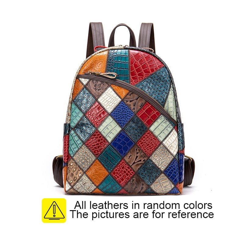 7483-LX WETSAL Backpack Female Leather Back packs Bag for Women's Leather Backpacks Women Luxury Colorful School Bags for Teenager