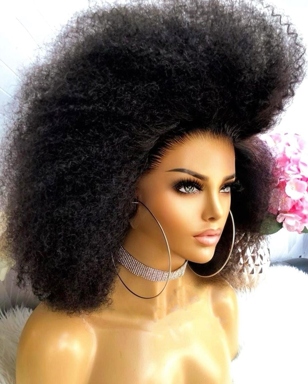 8 Inches / 1 Popularity Full Boom Curly Natural Color Mink Raw Burmese Cuticle Aligned Human Hair 13x4 Lace Frontal Wigs