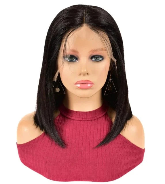 8 Inches / 13x4 Density 180% 13x4 Lace Short Bob Wigs 150% 180% Brazilian Remy Hair Can Be Dyed Lace Front Human Hair Wigs Pre-Plucked Bleached Knots