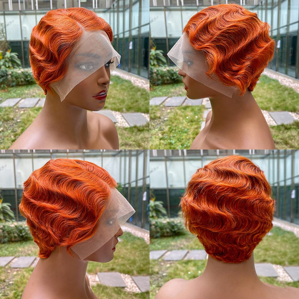8 Inches / 4 T Part Lace Front Human Hair Wig 13x1 Lace Frontal Wigs  HD Transparent Lcae Colored Wig Remy With Baby Hair