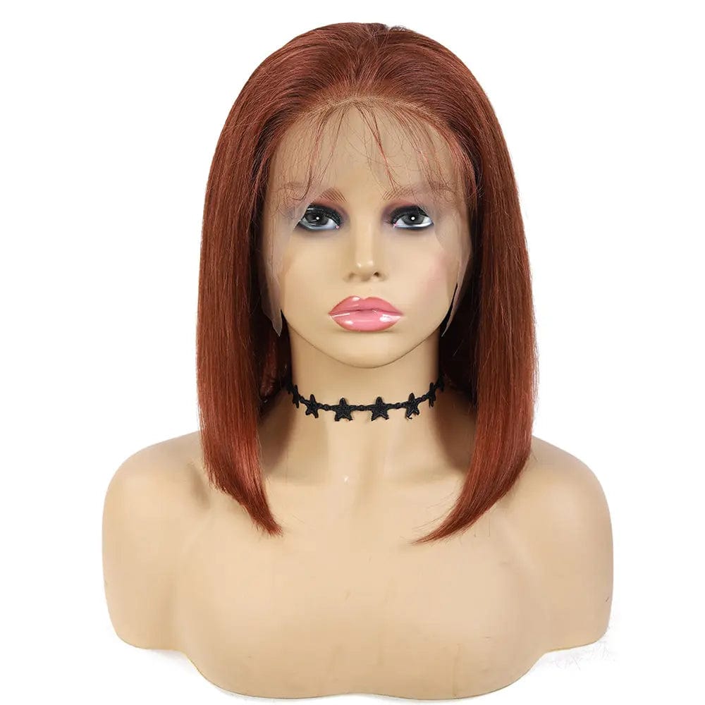 8 Inches / Brown Color Discount Deal Orange Ginger Bob Full Virgin