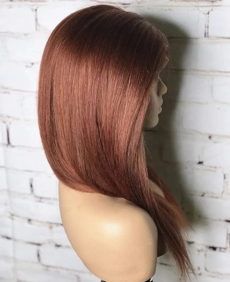 8 Inches / Chestnut Brown Color Chestnut Brown Color Mink Straight Virgin Hair