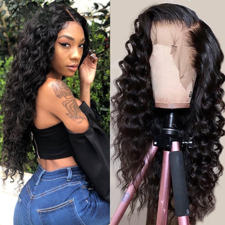 8 Inches / Color 12 Double Weft 100% Raw Human Hair Deep Body Wave Full Cuticle Aligned Burmese Human Hair HD Lace Front Wig