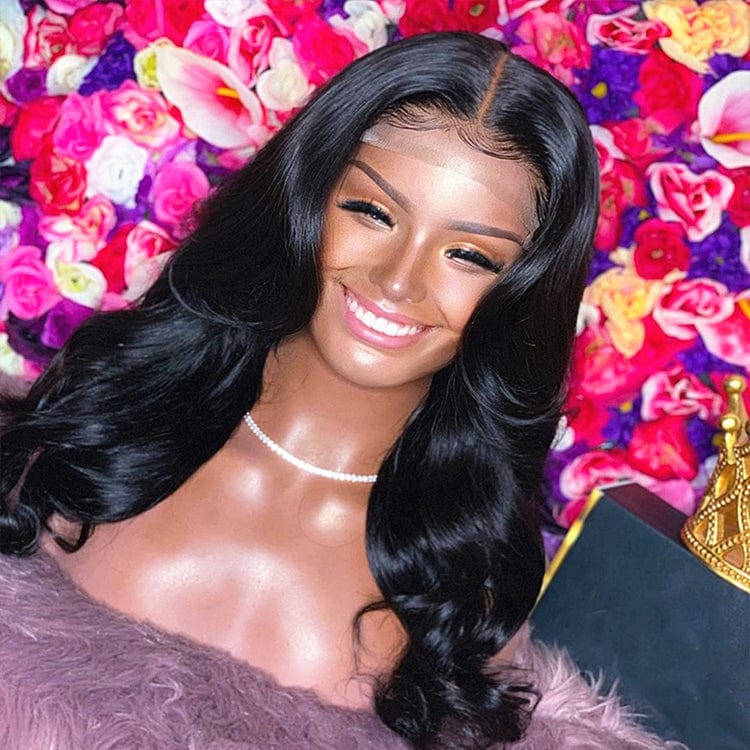 8 Inches / Color 17 Double Weft 100% Raw Human Hair Deep Body Wave Full Cuticle Aligned Burmese Human Hair HD Lace Front Wig