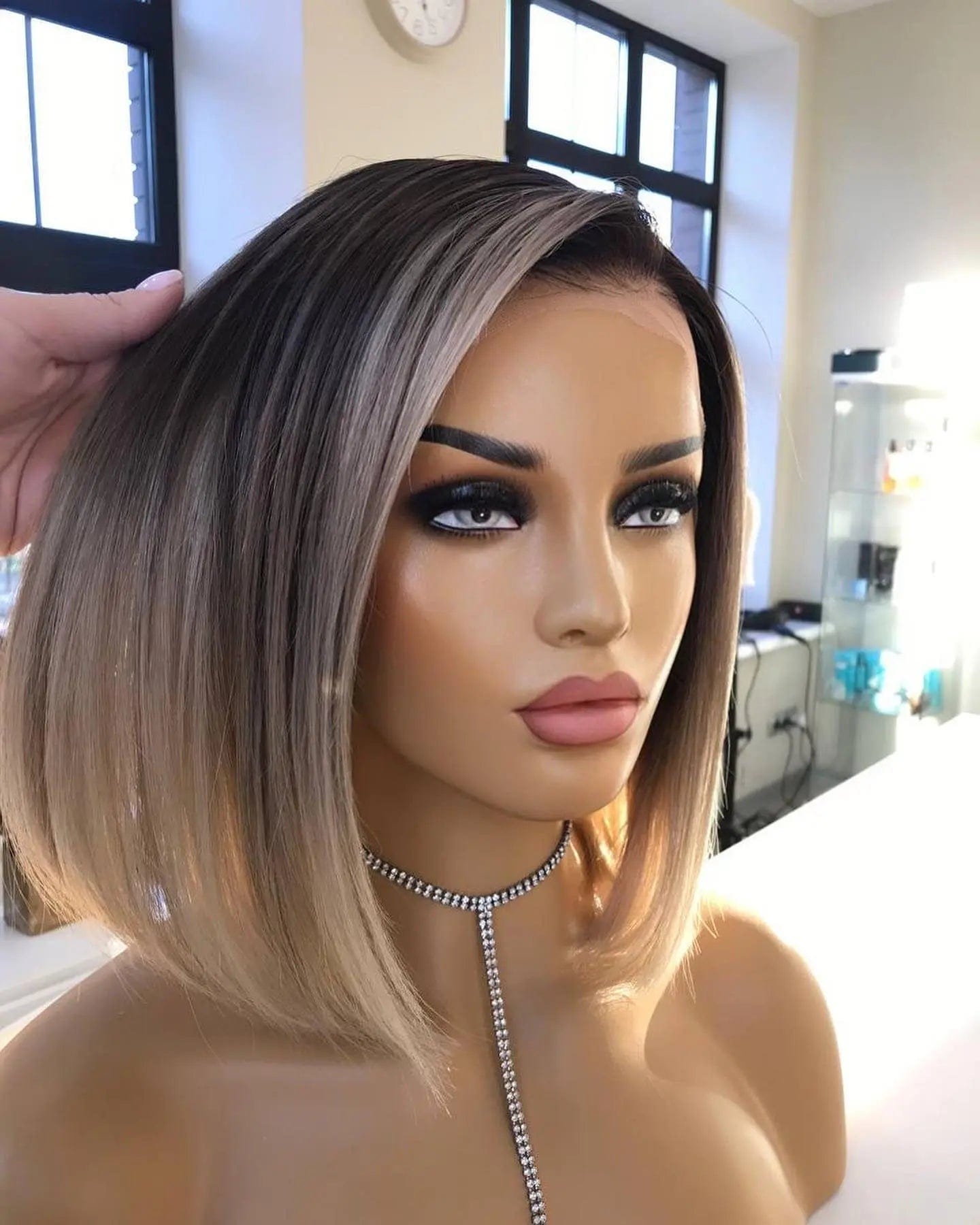 8 Inches / Color 2 New Design Ash Blonde Bob Wig Cuticle Alighed European Virgin Hair 13*4 Transparent HD Lace Front Wigs