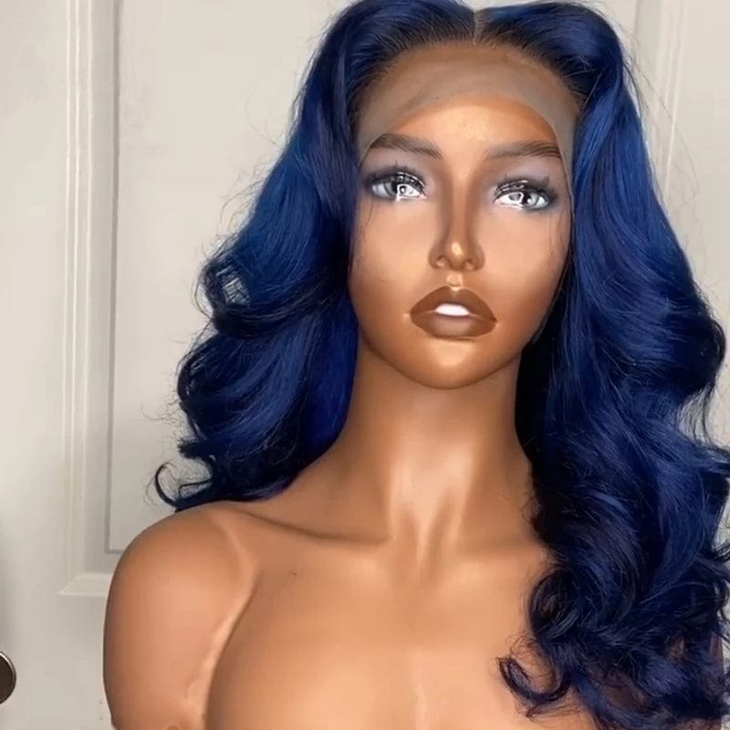 8 Inches / Color 3 Wholesale Ombre Brown Yellow Loose Wave Human Virgin Hair Lace Front Wigs for Black Women