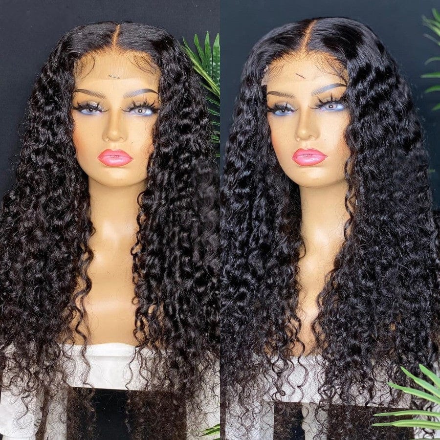 8 Inches / Color 4 Wholesale Deep Curly Highlight Brown Color Raw Peruvian Hair 13*4 Lace Front Wigs for Black Women