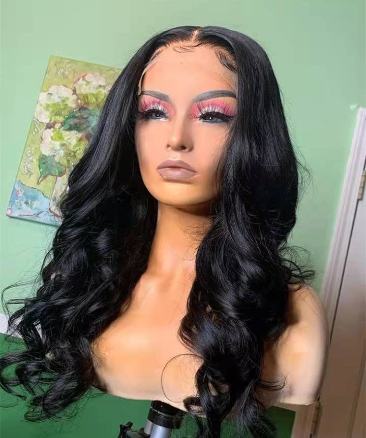 8 Inches / Color 5 Wholesale Ombre Brown Yellow Loose Wave Human Virgin Hair Lace Front Wigs for Black Women