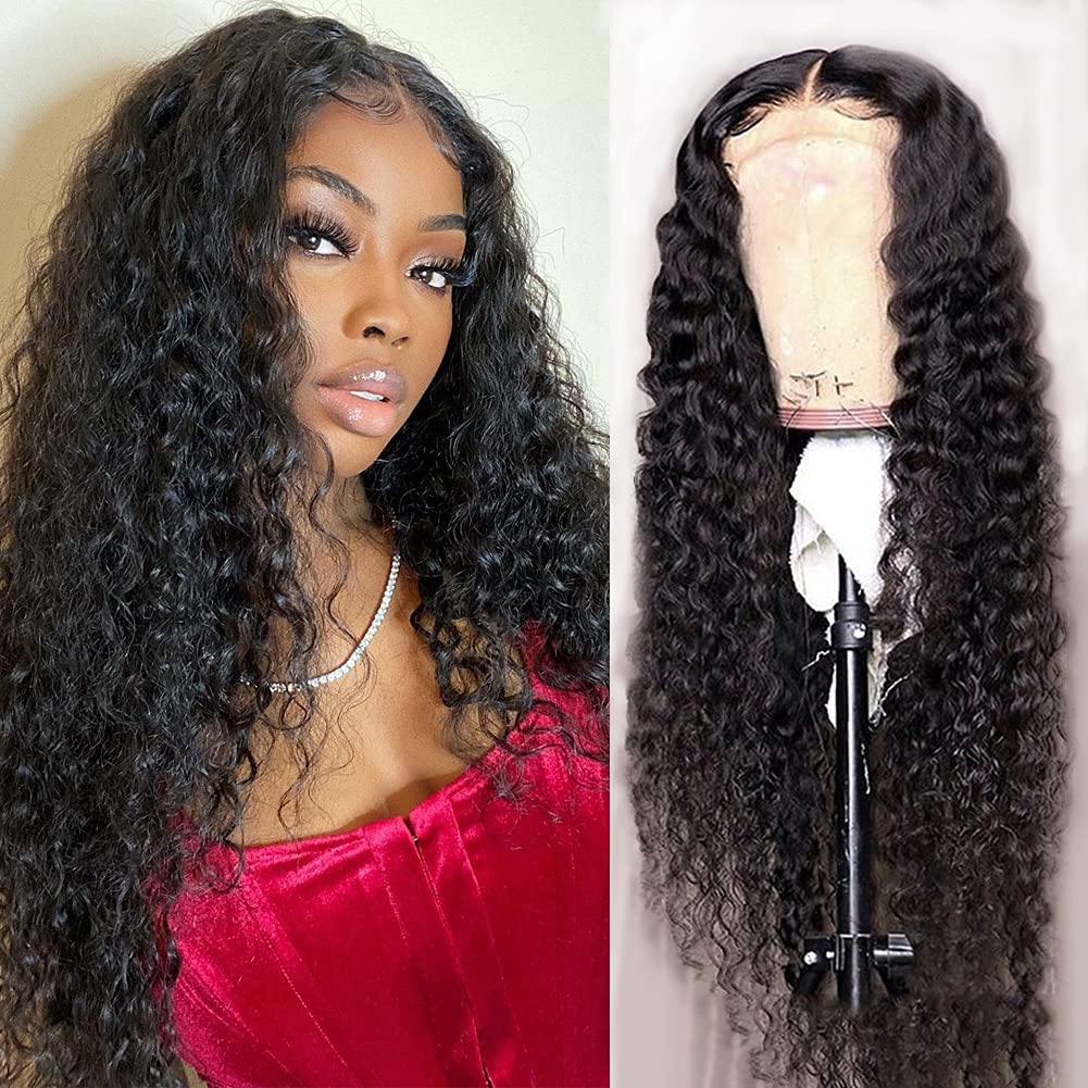 8 Inches / Deep Wave Wholesale Water Wave Natural Color Raw Peruvian Hair Lace Front Wigs for Black Women