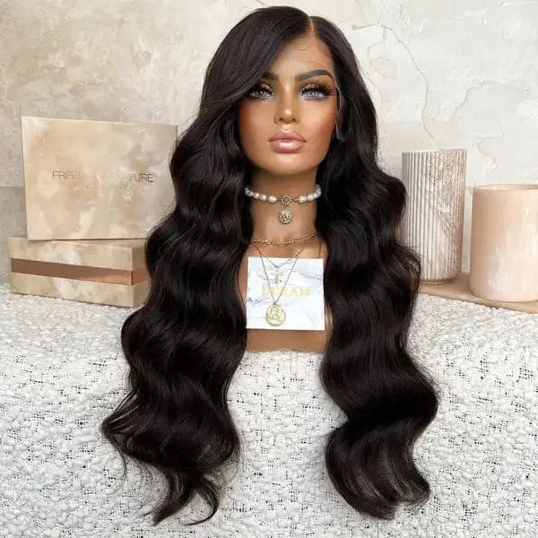 8 Inches / Wig 7 Freedom Quality Wig 150% Density #4 Brown Balayage Color Body Wave 100% Virgin Remy Cuticle Aligned Human Hair Lace Front Wigs