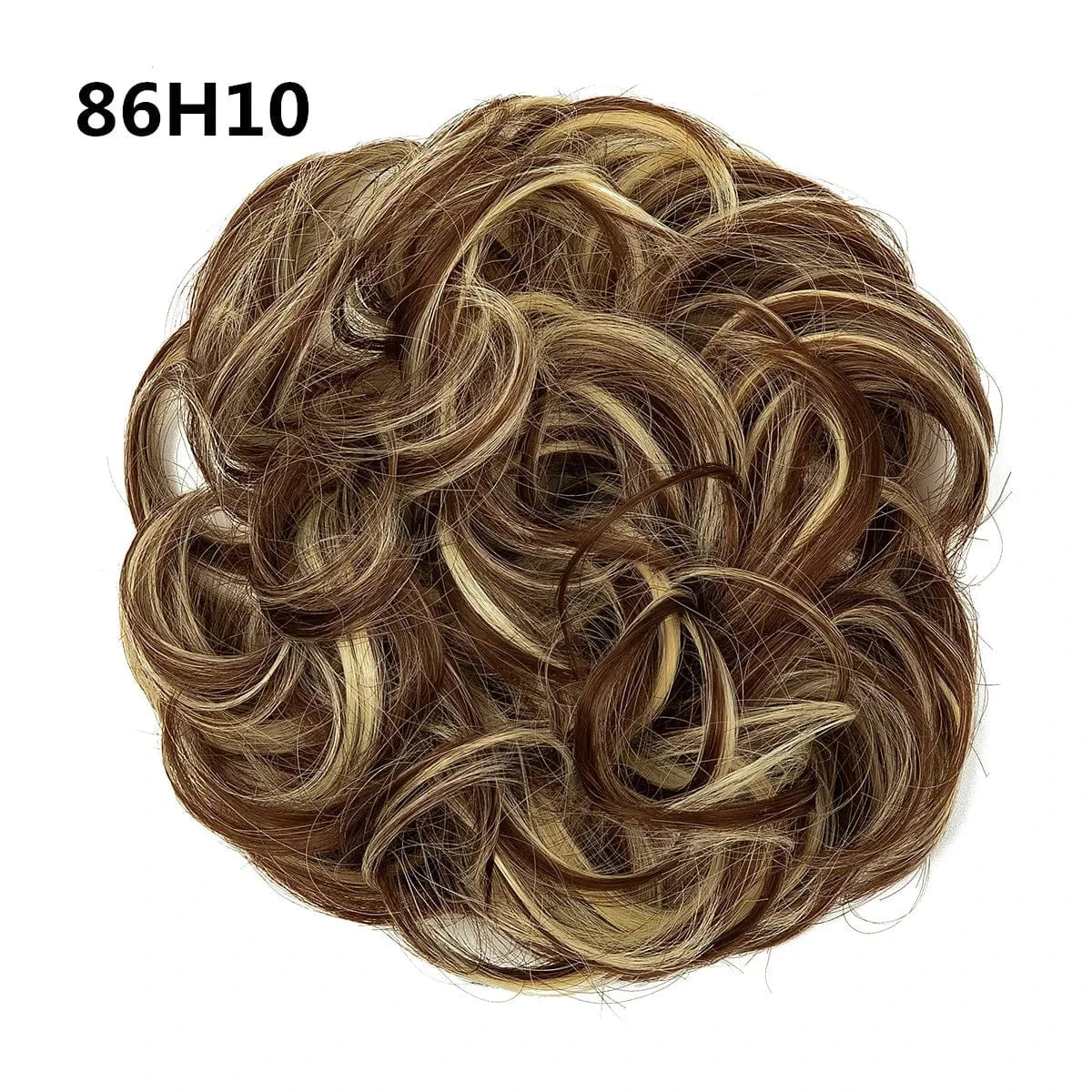 86H10 SARLA Wholesale Fabric Wrap Curly Wigs Scrunchie Elastic Rubber Band SyntheticEasy Messy Hair Bun Extensions chignon Hair Women