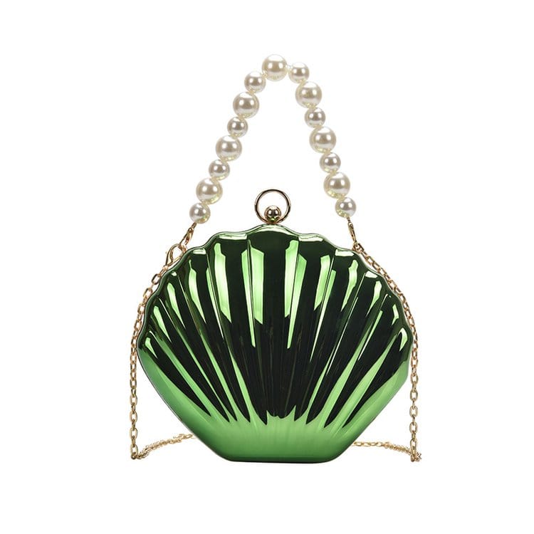 9 2023 Fashion Women Designer Pearl Chain Shell Bags Acrylic Clutch Purse and Hand Bag