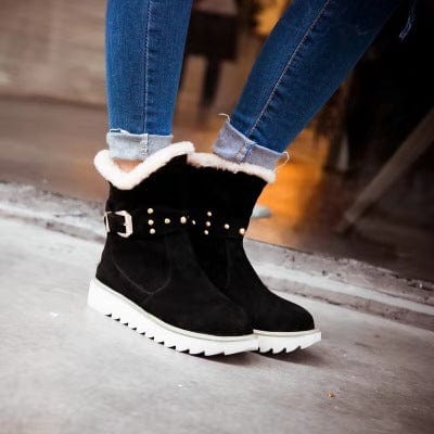 9 / color 1 New Design Cheap warm winter suede leather flat heel shoes real sheep fur snow boots for fashion