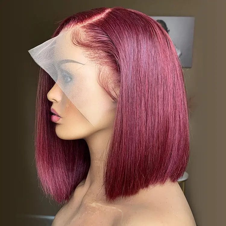 99J Burgundy Red Color Bob Wig Short Straight Bob