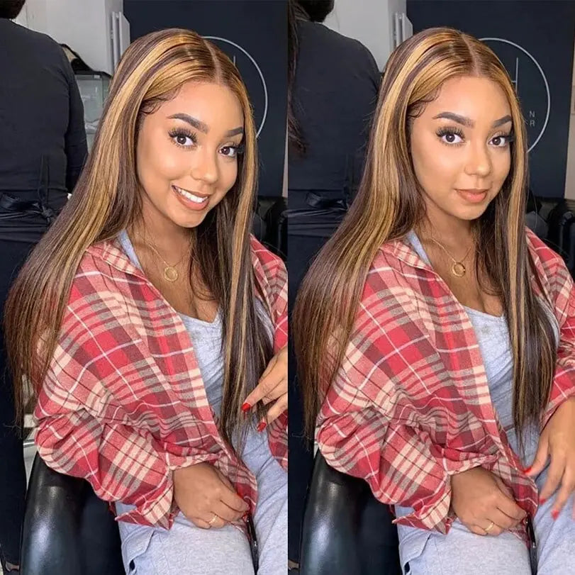 Piano Highlights Straight Hair - SN Wigs & More