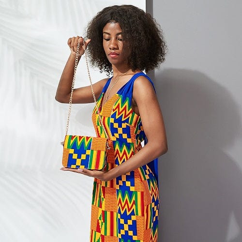 African Print New Style Trendy Women Handbag cross body bag Colorful Design Factory Brand Design Wholesale