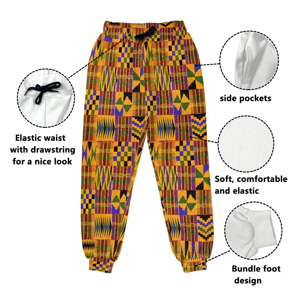 African Tribal Traditional Cultural Folk Long Pants 3D Print Sports Pants Men and Women Joggers Comfortable Sweatpants Trousers