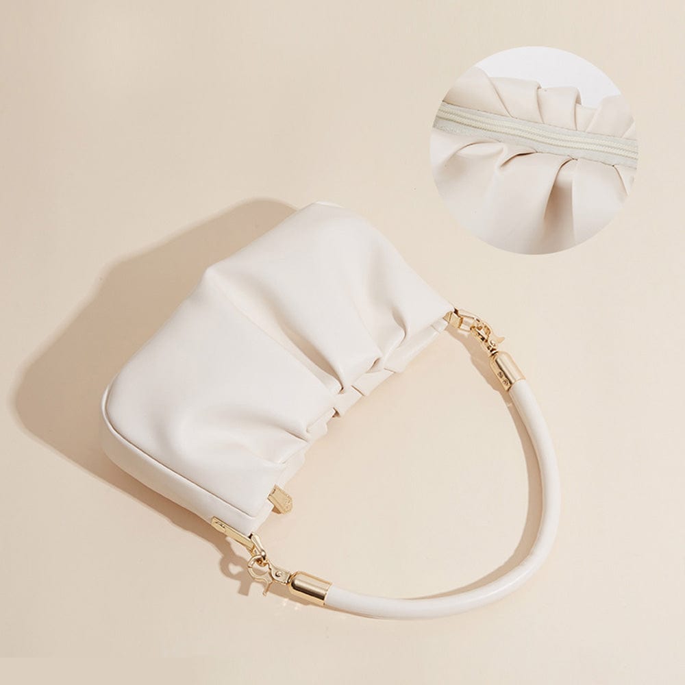 AJI Women Pleated Dumpling Armpit Bags Luxury Changeable Handbags Designer Messenger Bags  Small Lady Shoulder Bags