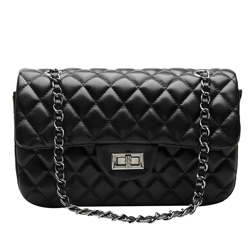 Amazon Hot Selling Women's Shoulder Bag Pu Leather Lingge Pattern Luxury Brand Designer Girl's Purse Handbag Sac