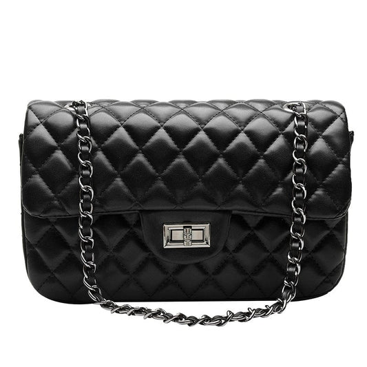 Amazon Hot Selling Women's Shoulder Bag Pu Leather Lingge Pattern Luxury Brand Designer Girl's Purse Handbag Sac