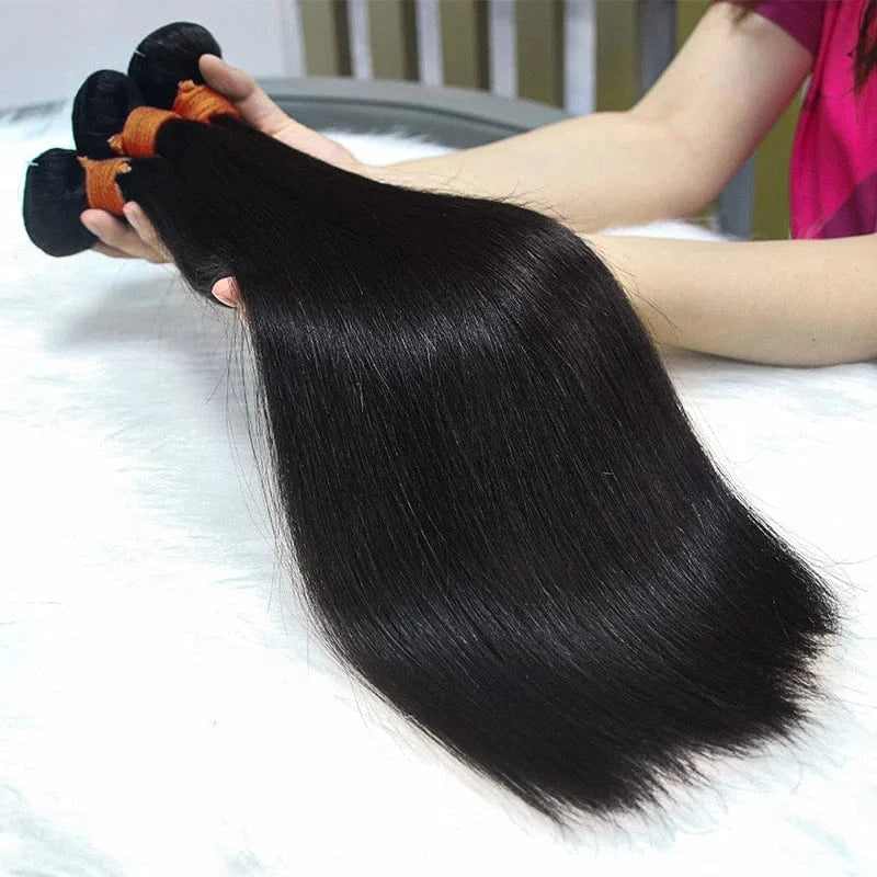 AngelBella 100% Virgin Human Hair Bundles Products Body Wave Brazilian Hair Weave Natural Curly Hair Extensions