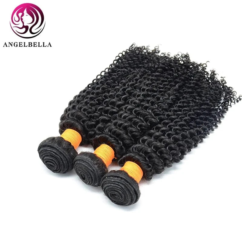 AngelBella Hair Supplies Human Hair Bundles Vendor Extensions Unprocessed Burmese Curly Hair