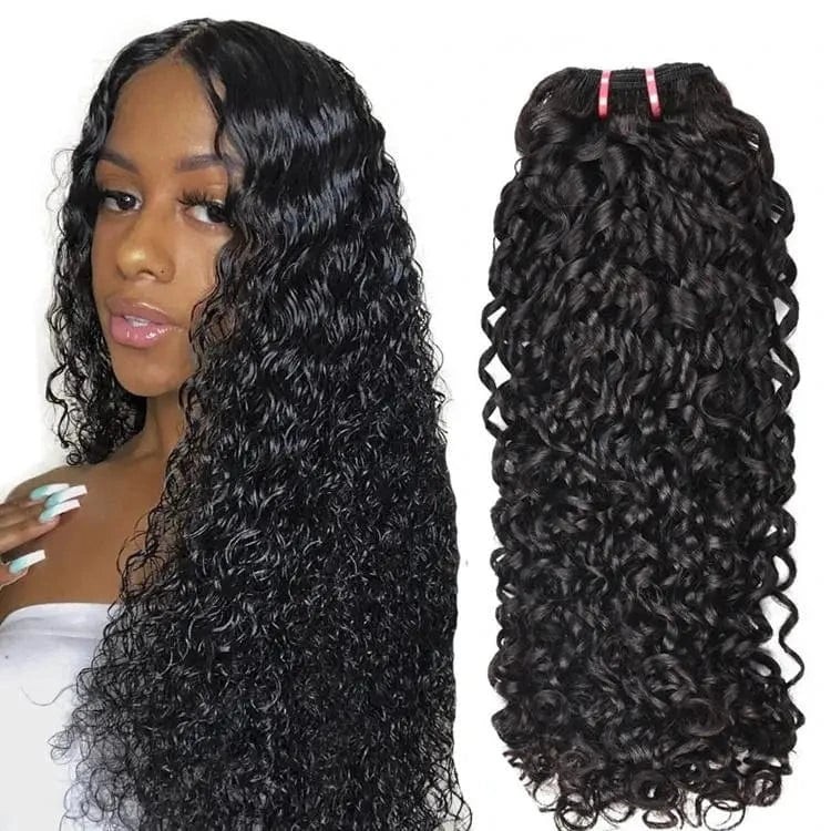 AngelBella Human Hair Blend Bundles With Closure High Quality Brazilian Hair Bundles Women Wig Hats Hair Extensions