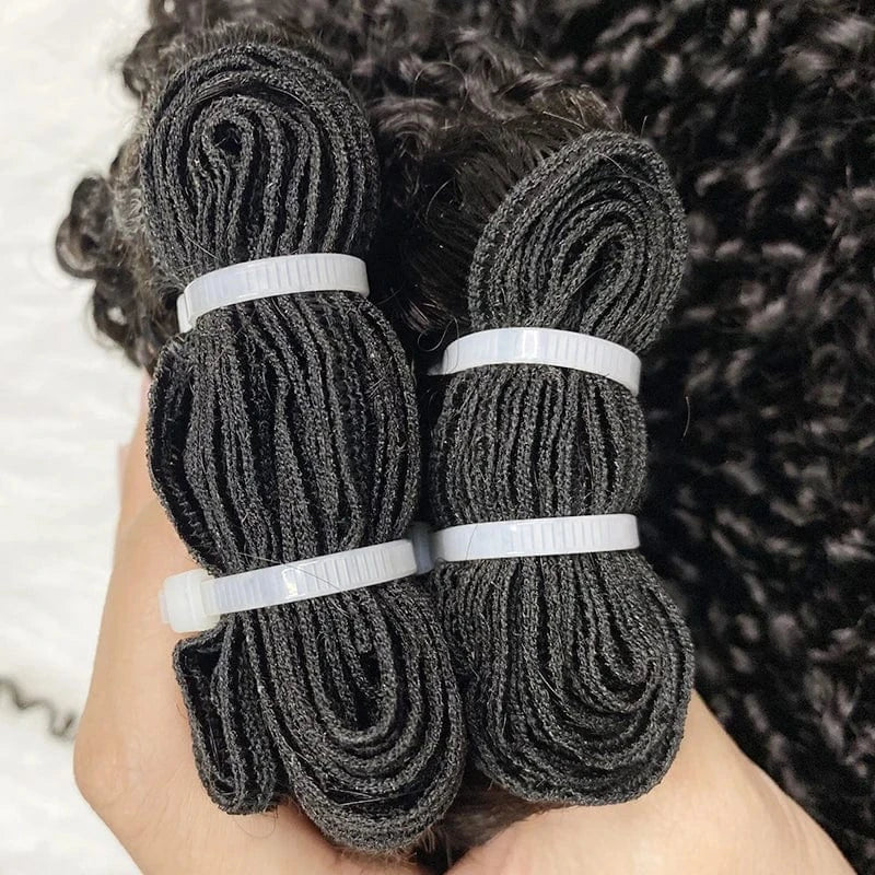 AngelBella Super Double Drawn Vietnamese Hair 100% Human Hair Double Drawn Raw Virgin Hair Pixie Curly Cuticle Aligned Bundles