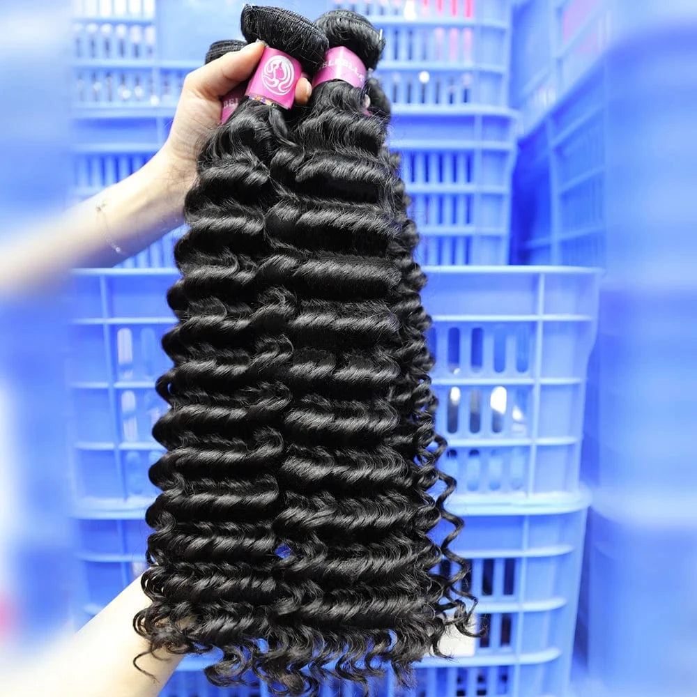 AngelBella Wholesale Human Hair Extension Natural Hair Extensions India Loose Wave Hair Braiding Extension Bundles
