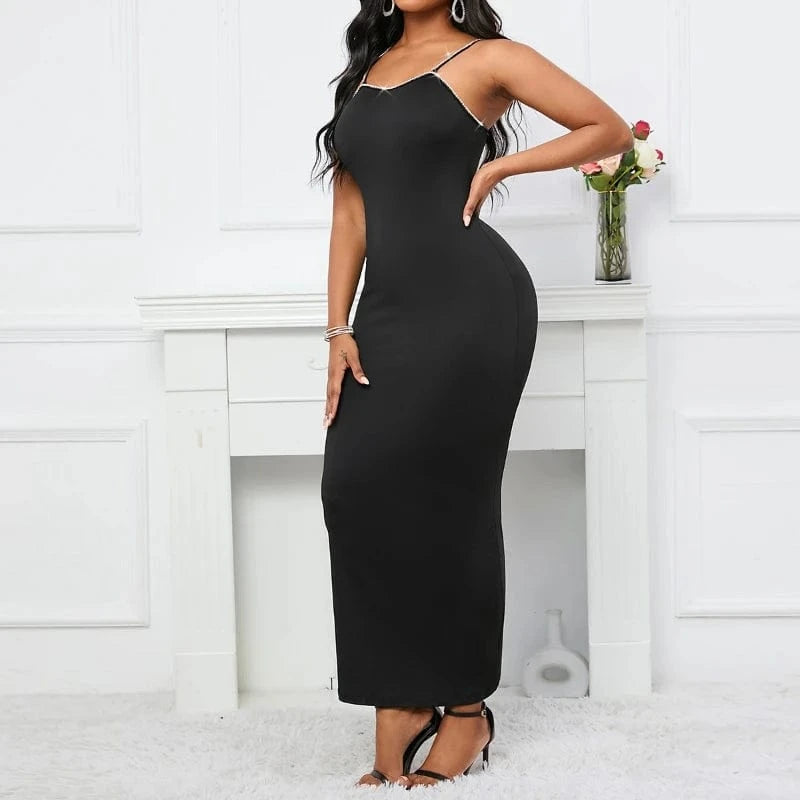 Anti-wrinkle Soft Sustainable Quick Dry Anti-pilling Plus Size Eco-friendly Diamonds Dress