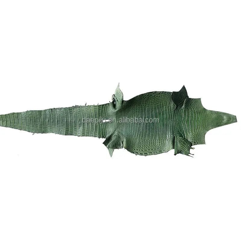 Army Green Crocodile skin leather wallet carteiras de couro masculina billetera de cuero de cocodrilo